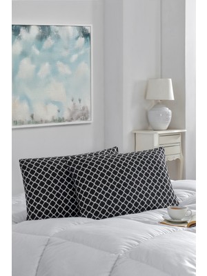 Marla Home 2'li Yastık Kılıfı | Pamuklu | 50X70 cm | Siyahyonca