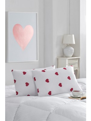 Marla Home 2'li Yastık Kılıfı | Pamuklu | 50X70 cm | Kırmızıkalp