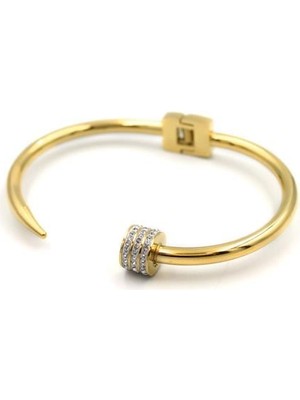 Royaleks Taşlı Çivi Bilezik - Altın