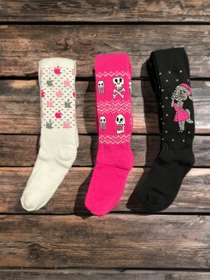 Bemp 3 'lü Desenli Kız Çocuk Havlu Külotlu Çorap 11-12 Yaş