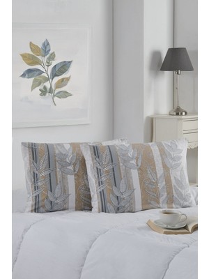 Marla Home 2'li Yastık Kılıfı | Pamuklu | 50X70 cm | Altınyaprak