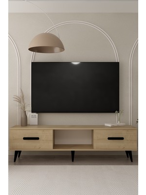 Demonte Decor 1386TV150DD-1 Tv Sehpası-Safirmeşe-Siyah