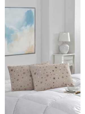 Marla Home 2'li Yastık Kılıfı | Pamuklu | 50X70 cm | Kahveyıldız