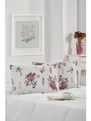 Marla Home 2'li Yastık Kılıfı | Pamuklu | 50X70 cm | Kremrose