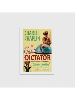Domirus The Great Dictator (1940) Film Posteri Çerçevesiz Poster Duvar Dekorasyonu