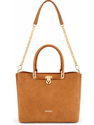 Louisiana Polo Kriste Bell Kadın Çanta Süet Taba 7190