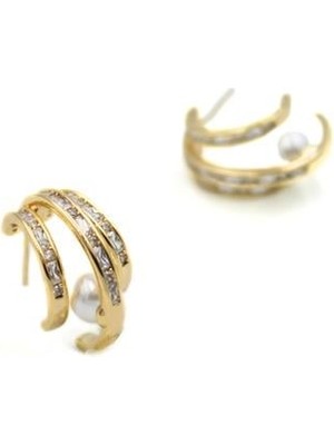 Royaleks Taşlı Küpe - Altın