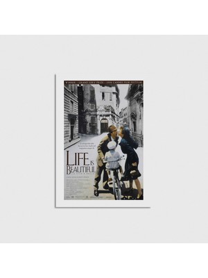 Domirus Life Is Beautiful (1997) Film Posteri Çerçevesiz Poster Duvar Dekorasyonu