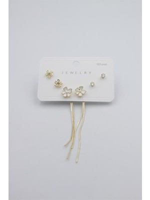 Royaleks Çoklu Set Küpe - Altın