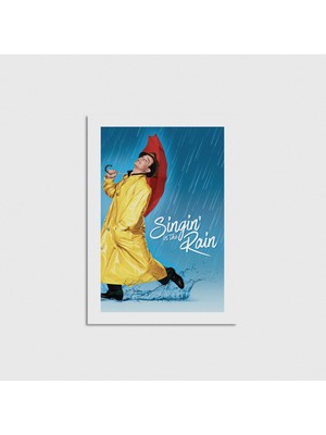 Domirus Singin' In The Rain (1952) Film Posteri Çerçevesiz Poster Duvar Dekorasyonu