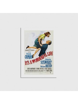 Domirus It's A Wonderful Life (1946) Film Posteri Çerçevesiz Poster Duvar Dekorasyonu