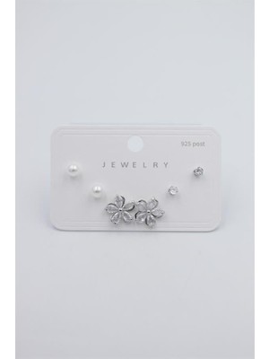 Royaleks Çoklu Set Küpe - Gümüş