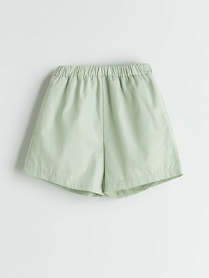 Lc Waikiki Kız Bebek Şort  Pamuk Düz Desenli Beli Lastikli Rahat Kesim Yazlık