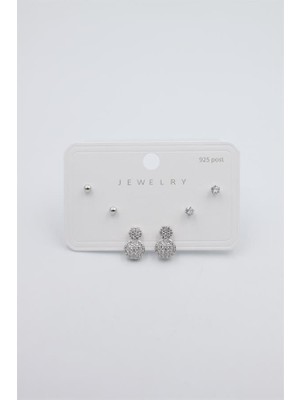 Royaleks Çoklu Set Küpe - Gümüş