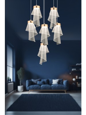 Normadia Modern Kumandalı 3 Renk Işıklı Sarkıt LED Avize, Şık ve Fonksiyonel