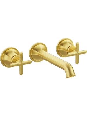 Artema Vitra Origin Classic Ankastre Lavabo Bataryası Fırçalı Altın A4289025