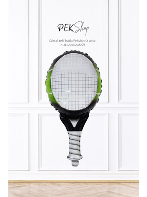 Pekshop Tenis Raketi Folyo Balon Raket Şekilli Balon