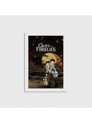 Domirus Grave Of The Fireflies (1988) Film Posteri Çerçevesiz Poster Duvar Dekorasyonu