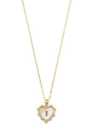 Royaleks Sedefli Kalp Kolye - Altın