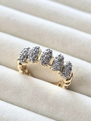 Diva Viva - Eternal Glow Beş Taşlı Tasarım Yüzük (KOD-431)