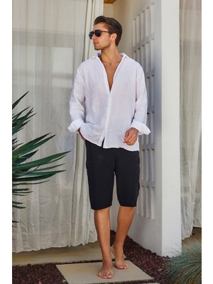 Kargo Cep Erkek Şort Kapri Mayo Rks-09 Siyah