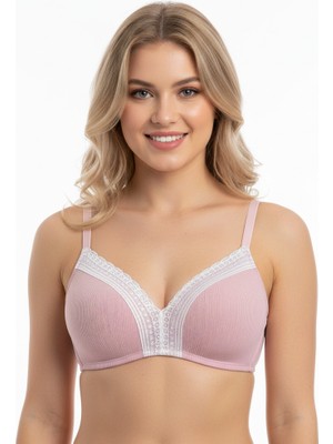 Bonbon Kadın Balensiz Jakarlı  Kaşkorse Rib Soft Bra Sütyen BB2103