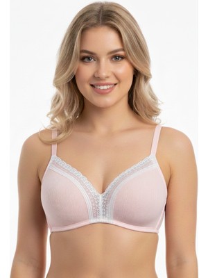 Bonbon Kadın Balensiz Jakarlı  Kaşkorse Rib Soft Bra Sütyen BB2103