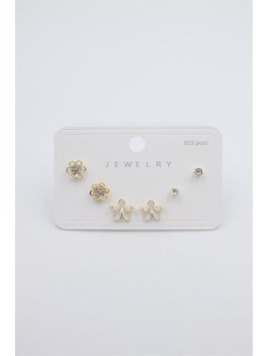 Royaleks Çoklu Set Küpe - Altın