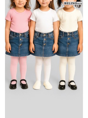 Belyy Socks 3 Lü Pamuklu Kız Bebek Külotlu Çorap
