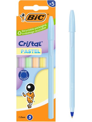 Bic Cristal Pastel Tükenmez Kalem 5'li Kutu