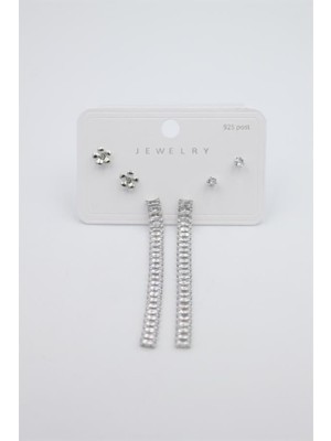 Royaleks Çoklu Set Küpe - Gümüş