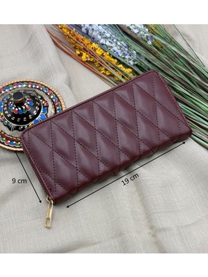 womancraft Kapitone Fermuarlı Kadın Cüzdan