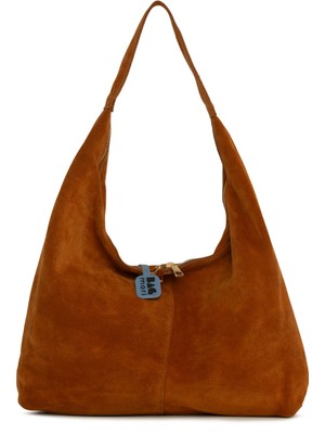 Bagmori Taba Hakiki Süet Deri Büyük Salaş Çanta