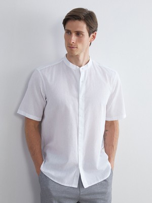 Lc Waikiki Yeni Sezon Regular Fit Hakim Yaka Keten Karışımlı Erkek Gömlek