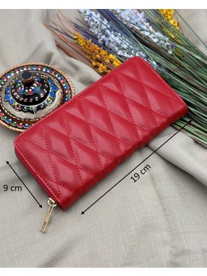 womancraft Kapitone Fermuarlı Kadın Cüzdan