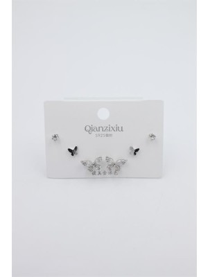 Royaleks Çoklu Set Küpe - Gümüş