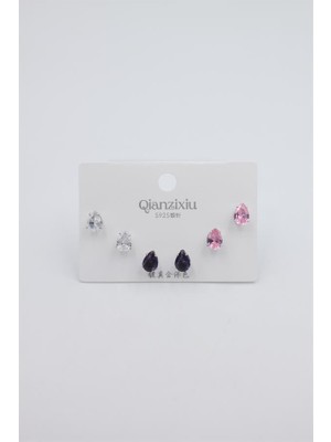 Royaleks Çoklu Set Küpe - Gümüş