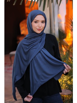İmaj Butik Lacivert Cazz Scarf Penye Şal
