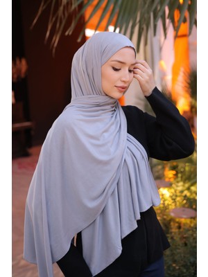İmaj Butik Gri Cazz Scarf Penye Şal