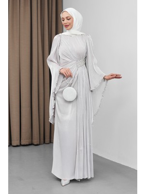 İmaj Butik Taş Bel Taşlı Şifon Abiye