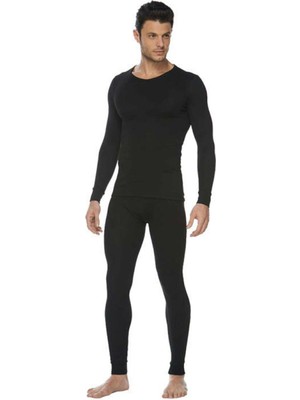 Tutku Erkek Siyah Thermal Alt Üst Takım Içlik-Siyah-Xl