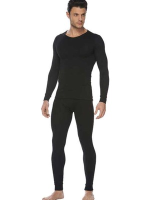 Tutku Erkek Termal İçlik Alt Üst Takım Siyah Çok Renkli Kumaş Özellikleri ile Rahat Kullanım