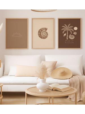 Voba Store 3 Parça Bohem Mdf Tablo Seti