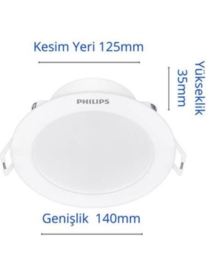 Philips Eridani DL190B 10W 125MM Delik Çapı 850 Lümen Spot