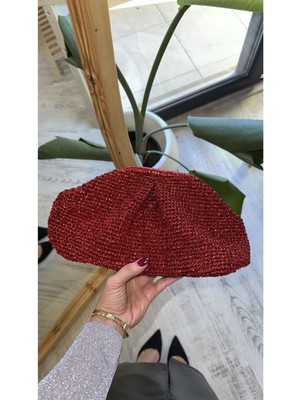 BeeYouStudio Kırmızı El Örgüsü Portföy Çanta