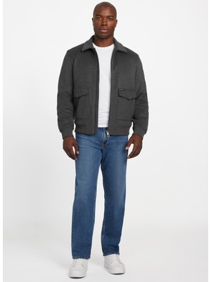 Guess Gri Erkek Standart Fit Ceket M5BL2KW0682-DWHT Warm Erkek Yün Kar
