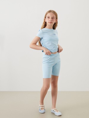 Lc Waikiki Yeni Sezon Beli Lastikli Kız Çocuk Kısa Tayt