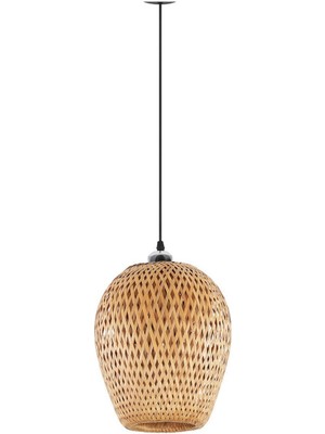 Normadia El Yapımı Bambu Avize 25X25CM, Doğal ve Şık Aydınlatma Çözümü