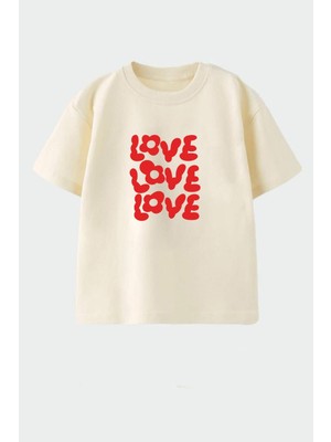 Monila Kız Çocuk Pamuklu Bisiklet Yaka Baskılı T-Shirt