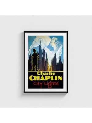 Domirus City Lights (1931) Film Posteri Çerçeveli Tablo Ev Oda Duvar Dekorasyonu